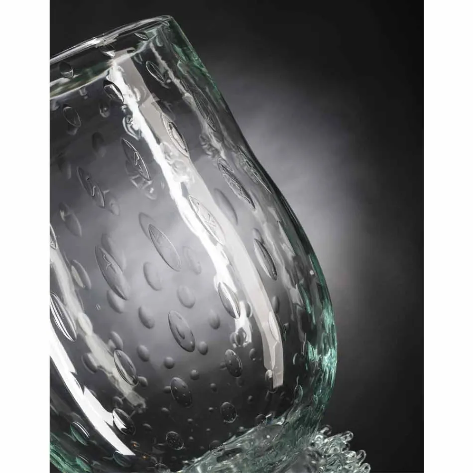 Elegant indendørs vase i blæst muranoglas fremstillet i Italien - Copernicus Viadurini