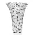 Elegant luksusvase i glas og sølvmetal geometriske dekorationer - Torresi