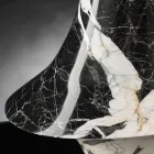 Elegant indendørs vase i hvid og sort marmor Lavet i Italien - Original Viadurini