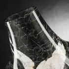 Elegant indendørs vase i hvid og sort marmor Lavet i Italien - Original Viadurini