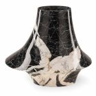 Elegant indendørs vase i hvid og sort marmor Lavet i Italien - Original Viadurini
