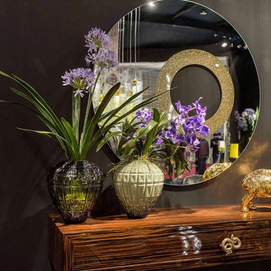 Elegant indendørs glasvase fremstillet i Italien - Clarabella Viadurini