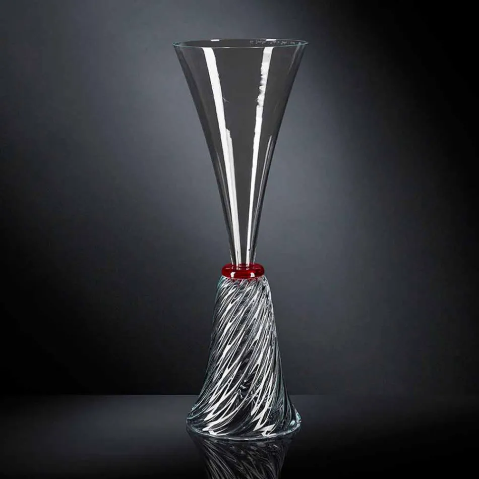 Elegant indendørs vase i blæst muranoglas fremstillet i Italien - Inverso Viadurini