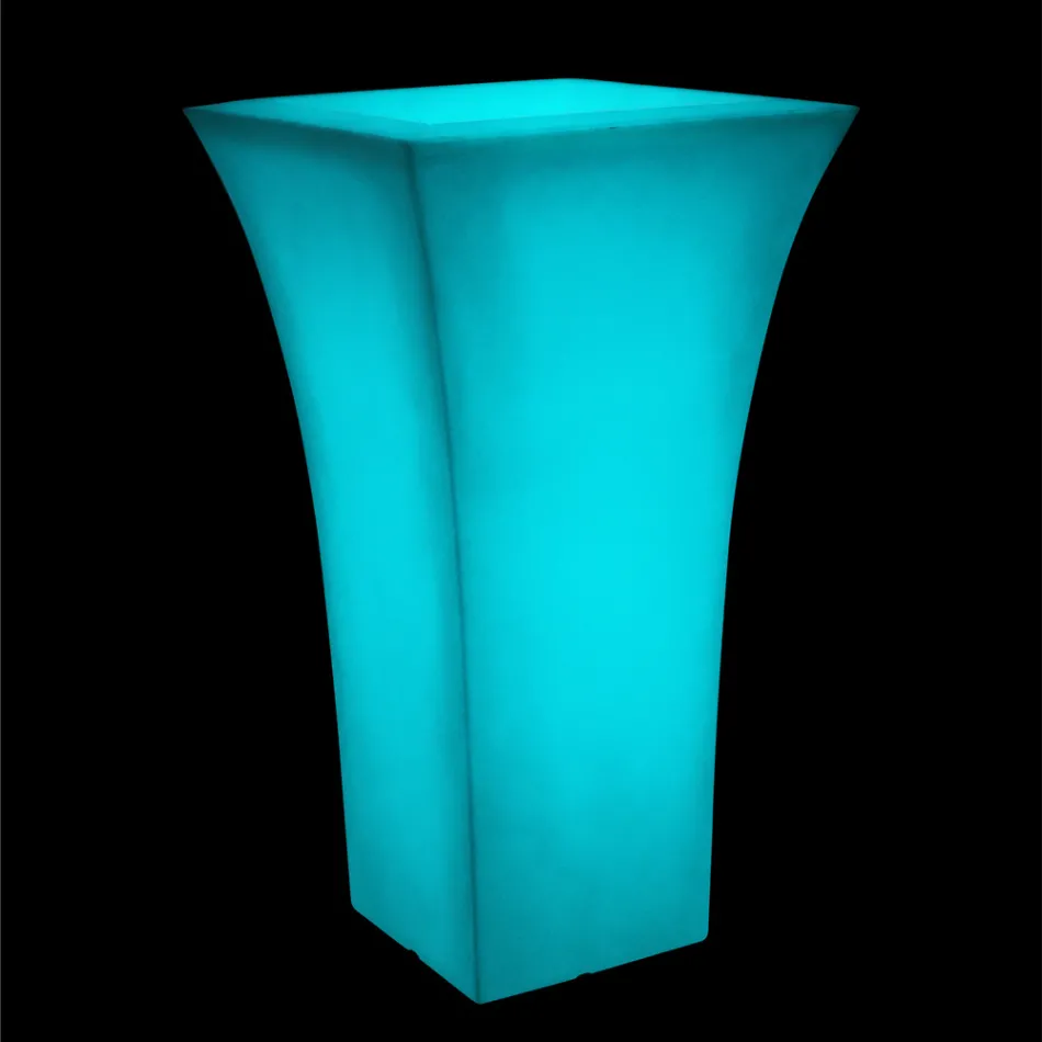 Haveblomsterpotte i farvet polyethylen Fremstillet i Italien - Tremont Viadurini