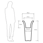 Rund haveplantekasse i polyethylen Fremstillet i Italien - Tremont Viadurini