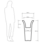 Rund haveplantekasse i polyethylen Fremstillet i Italien - Tremont Viadurini