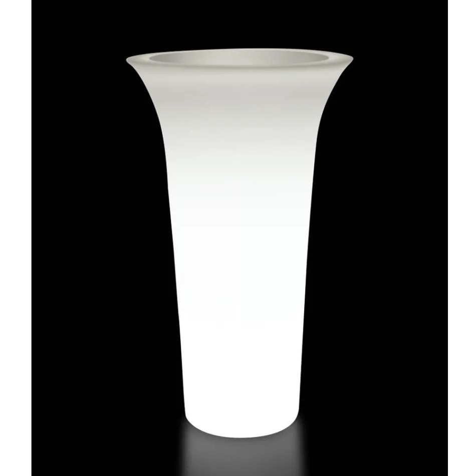 Rund haveplantekasse i polyethylen Fremstillet i Italien - Tremont Viadurini