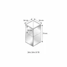 Fritstående geometrisk spejlvase og struktur i træ og stål - Ghenna Viadurini
