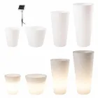 Flerfarvet eller sol-LED-oplyst gryde til haven eller stuen - Vasostar Viadurini