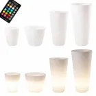 Flerfarvet eller sol-LED-oplyst gryde til haven eller stuen - Vasostar Viadurini