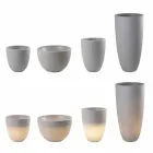 Vase oplyst udvendigt og indvendigt moderne design farvet plastik - Svasostar Viadurini