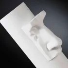 Hvid keramisk vase med farvet indsats håndlavet i Italien - Monte Viadurini