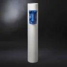 Hvid keramisk vase med farvet indsats håndlavet i Italien - Monte Viadurini