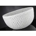 Håndlavet keramisk vase med vævet skud lavet i Italien - Napoleon Viadurini