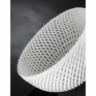 Håndlavet keramisk vase med vævet skud lavet i Italien - Napoleon Viadurini