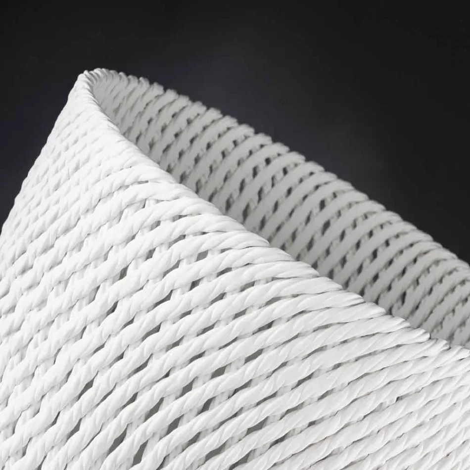 Håndlavet keramisk vase med vævet skud lavet i Italien - Napoleon Viadurini