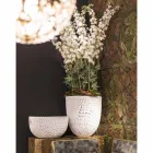 Håndlavet keramisk vase med vævet skud lavet i Italien - Napoleon Viadurini