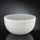 Håndlavet keramisk vase med vævet skud lavet i Italien - Napoleon Viadurini