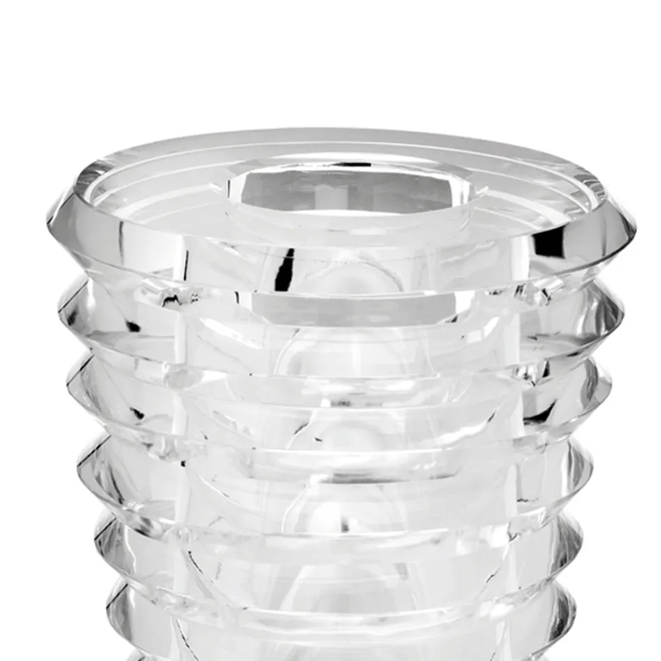 Krystalvase originalt design med luksusringe fremstillet i Italien - Mexto Viadurini
