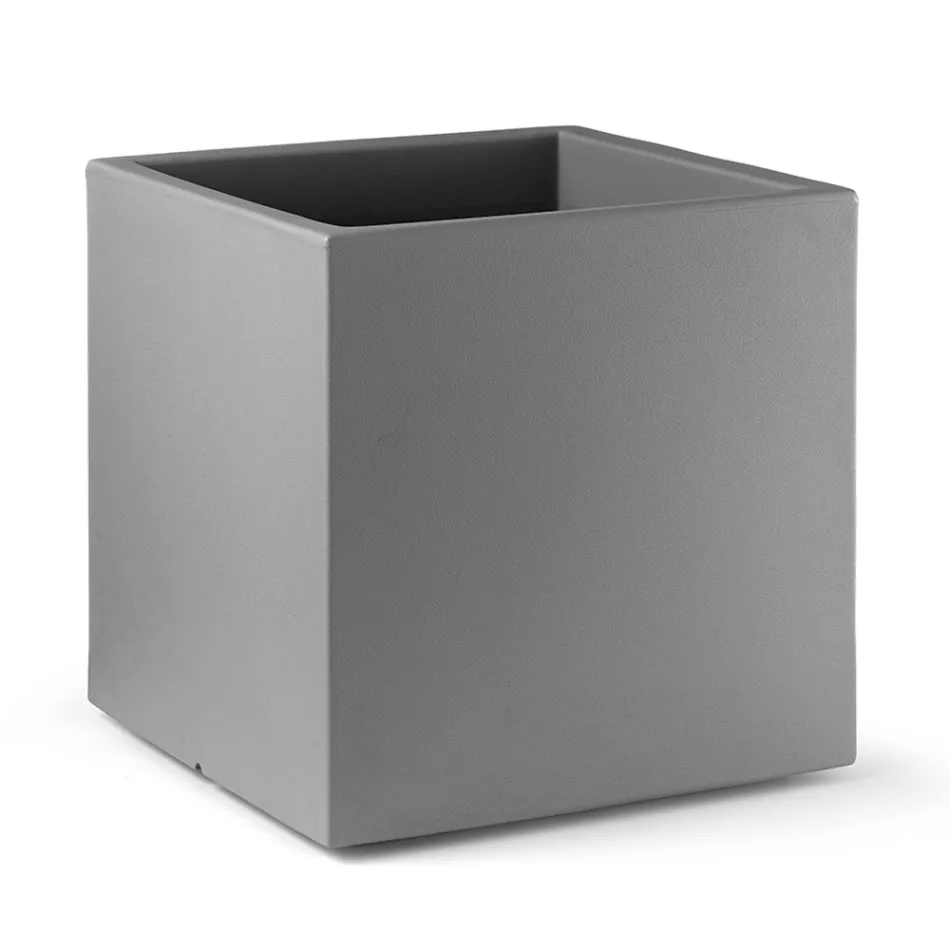 Farvet polyethylen kubisk vase lavet i Italien - Tonello Viadurini