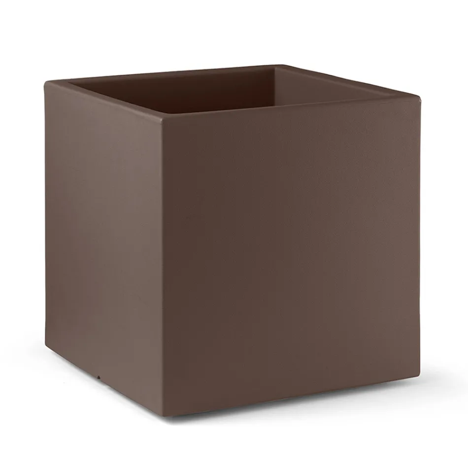 Farvet polyethylen kubisk vase lavet i Italien - Tonello Viadurini