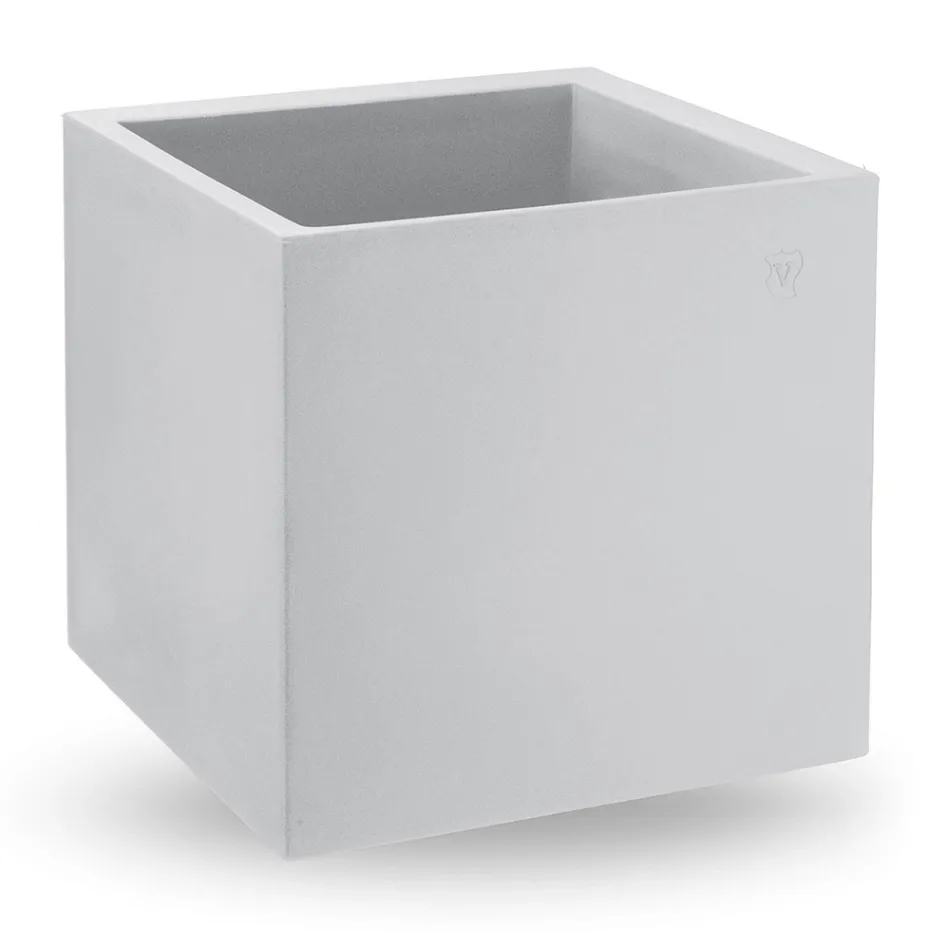 Vase i farvet polyethylen kubisk form lavet i Italien - Tonello Viadurini
