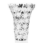Vase i glas og sølvmetal med luksus blomsterdekoration - Terraceo Viadurini