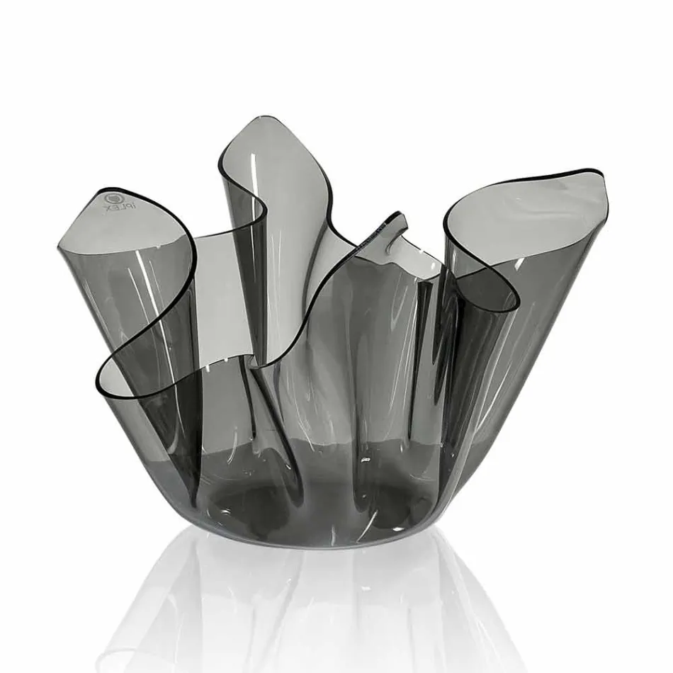 Vase intern / ekstern draperet røget Pina, moderne design Viadurini