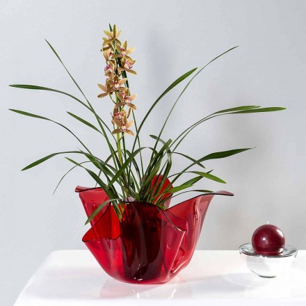Vase intern / ekstern multi-purpose Pina rosso, moderne design lavet i Italien Viadurini
