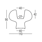 Udendørs lysende vase i polyethylen med LED -lys fremstillet i Italien - Boba Viadurini