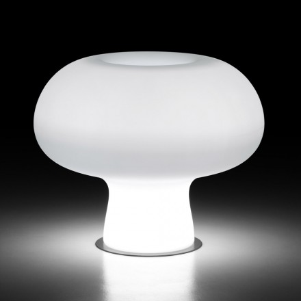 Udendørs lysende vase i polyethylen med LED -lys fremstillet i Italien - Boba Viadurini