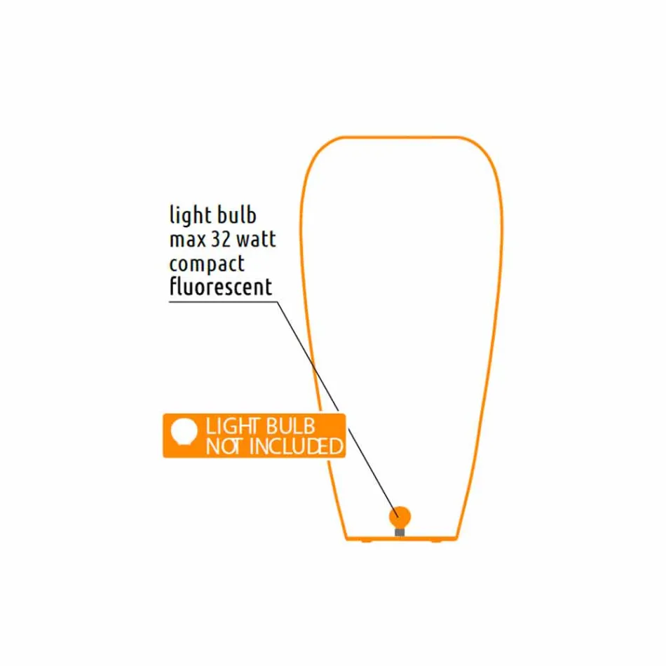 Bright udendørs vase i moderne design polyethylen - hud af Myyour Viadurini