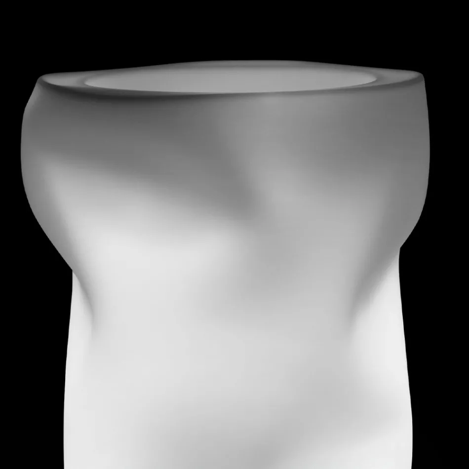 Lys udendørs vase i uigennemsigtig polyethylen fremstillet i Italien - stolt Viadurini