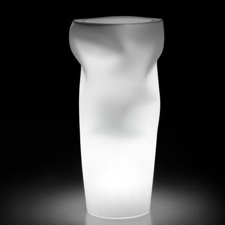 Lys udendørs vase i uigennemsigtig polyethylen fremstillet i Italien - stolt Viadurini