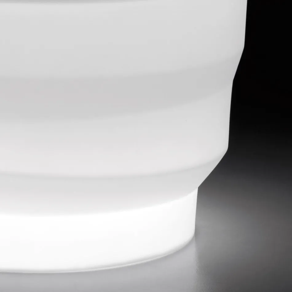 Lyst polyethylen havevase med LED Made in Italy - Poldo Viadurini
