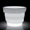 Lyst polyethylen havevase med LED Made in Italy - Poldo