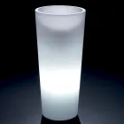 Høj indendørs vase i hvid polyethylen Fremstillet i Italien - Devid Viadurini