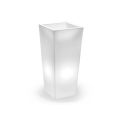 Høj indendørs vase i hvid polyethylen lavet i Italien - Devid
