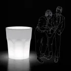Dekorativ lysende vase i polyethylen med LED-lys Made in Italy - Pucca Viadurini