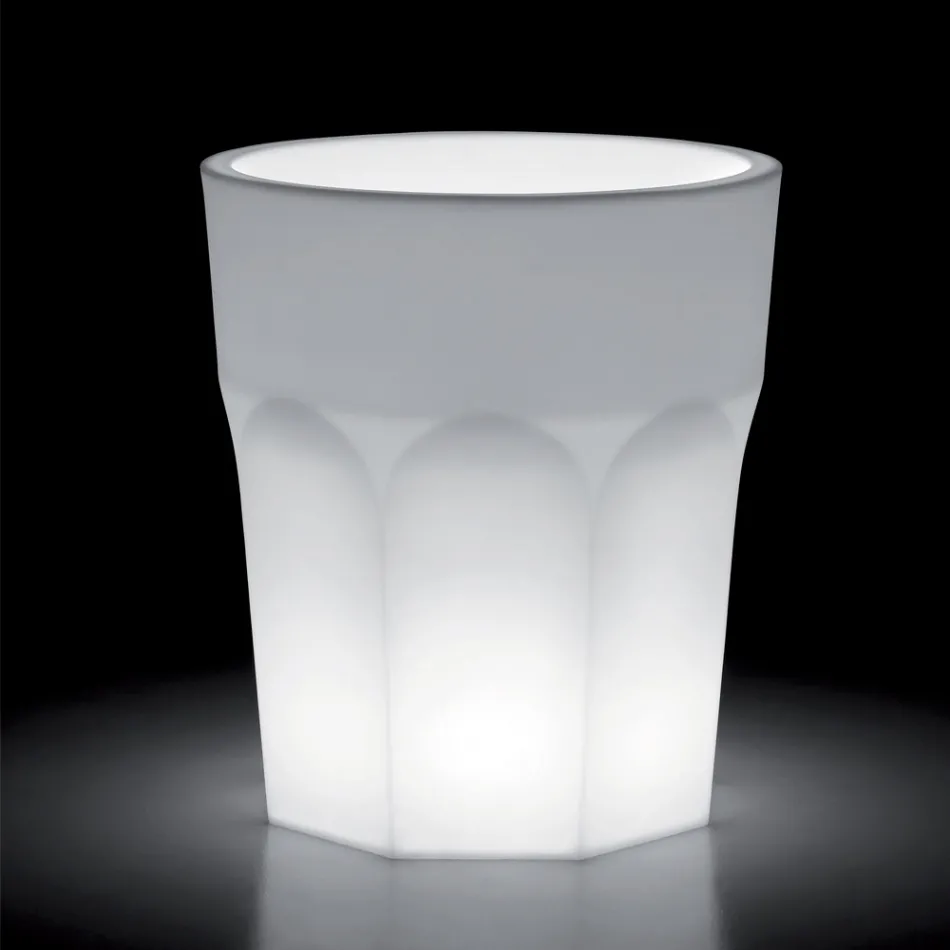 Dekorativ lysende vase i polyethylen med LED-lys Made in Italy - Pucca Viadurini