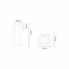 Lysende vase i plastik til udendørs eller indendørs, 3 dimensioner - perle af Myyour Viadurini