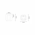 Lysende vase i plastik til udendørs eller indendørs, 3 dimensioner - perle af Myyour Viadurini