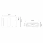 Lysende vase i plastik til udendørs eller indendørs, 3 dimensioner - perle af Myyour Viadurini