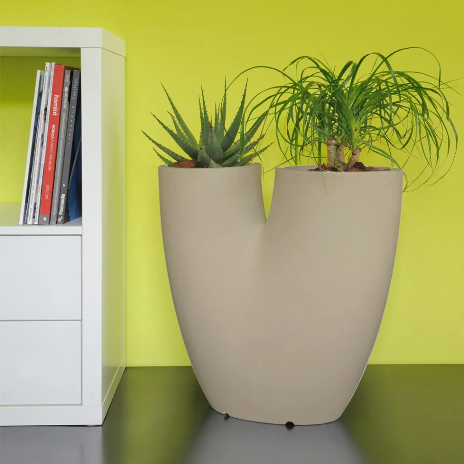 Moderne farvet havevase i polyethylen lavet i Italien - Flowes Viadurini