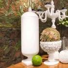 Moderne håndlavet hvid keramisk vase fremstillet i Italien - Chantal Viadurini