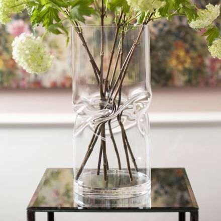 Moderne snoet akryl krystal vase forskellige finish - cigaret Viadurini
