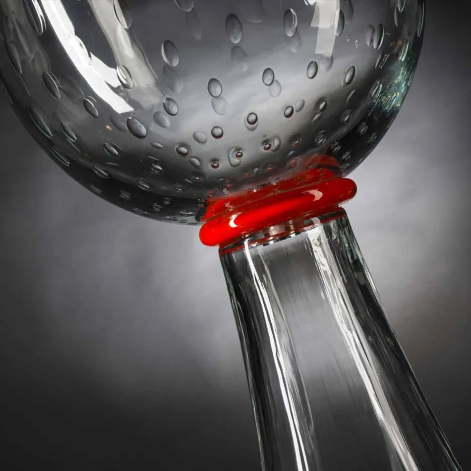 Moderne gennemsigtig blæst murano glasvase lavet i Italien - Copernicus Viadurini