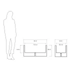 Potte eller farvet skillevæg til udendørs 3 dimensioner lavet i Italien - planter Viadurini