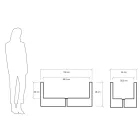 Potte eller farvet skillevæg til udendørs 3 dimensioner lavet i Italien - planter Viadurini