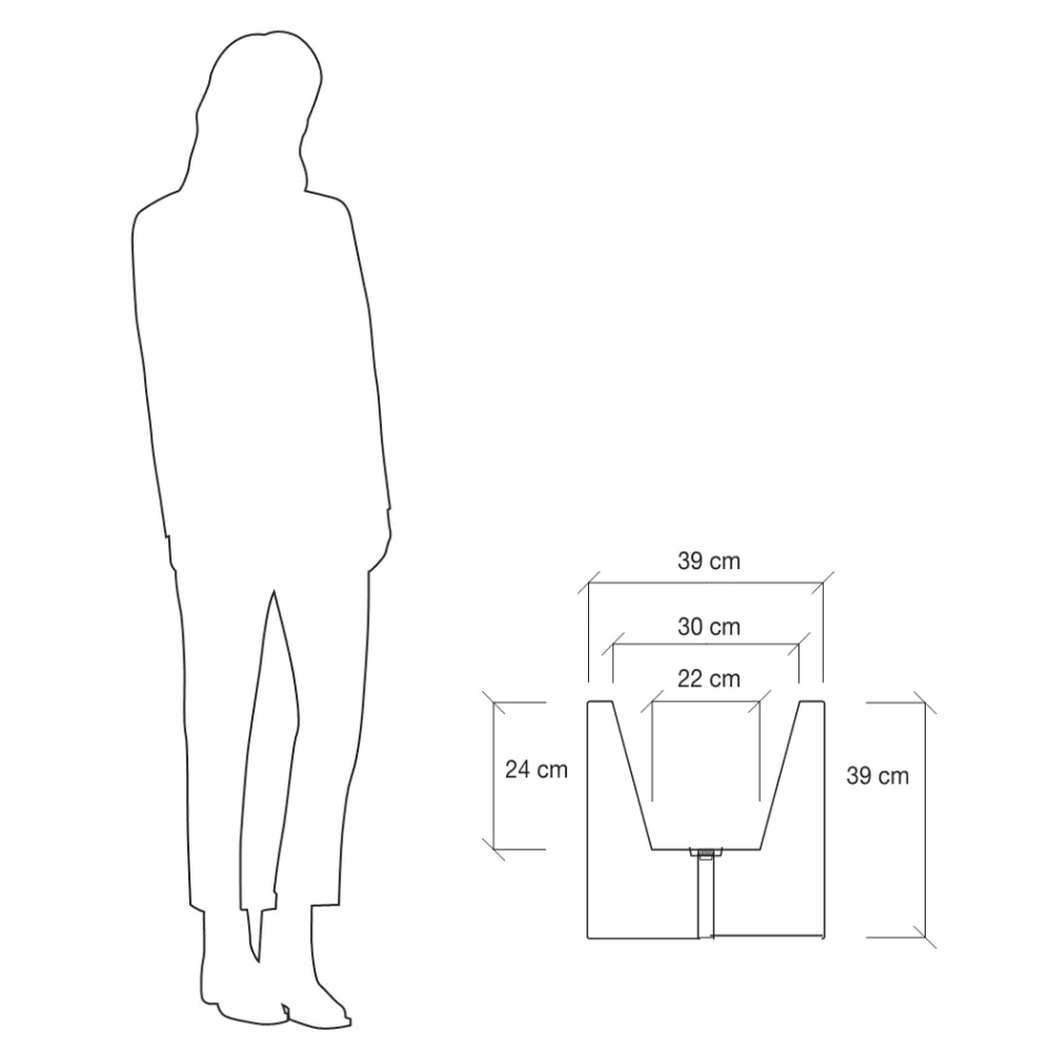 Potte eller farvet skillevæg til udendørs 3 dimensioner lavet i Italien - planter Viadurini